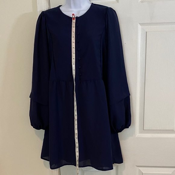 Refka Women's Long Sleeve Dress - size 10 Blue - Picture 6 of 8